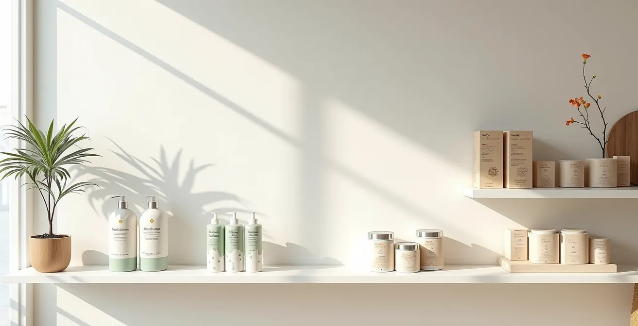 Contraste visual entre certificaciones auténticas y logos de greenwashing